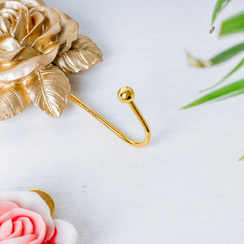 Golden Rose Hook - Wall hook/wall hanger for wall decoration & wall design | Home & room decoration ideas
