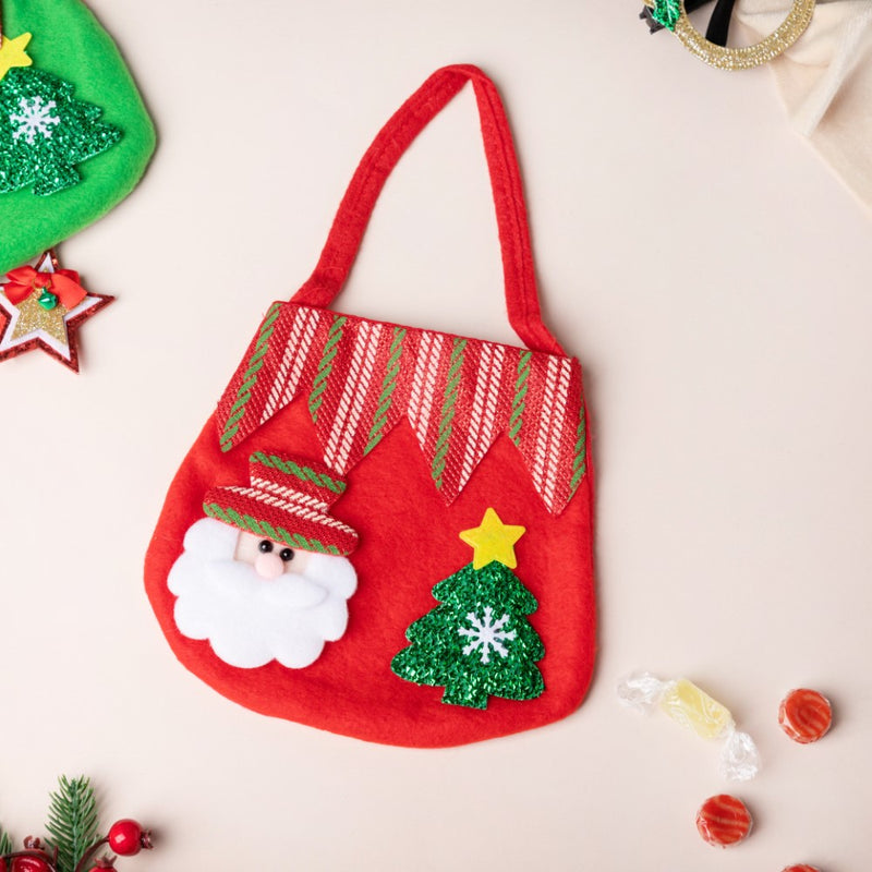 Christmas Santa Quirky Tote Bag Red