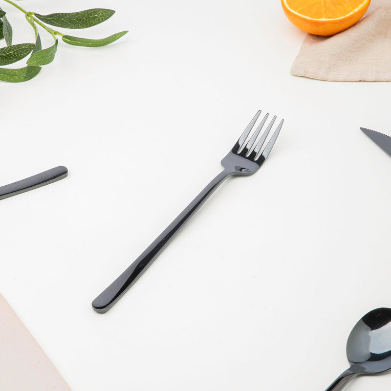 Vintage Stainless Steel Cutlery Set Of 4 Black