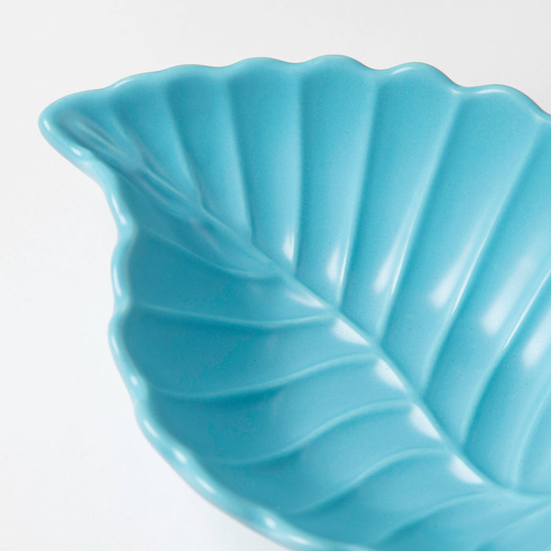 Blue Scotch Pine Leaf Snack Bowl 6 Inch 200 ml - Bowl, soup bowl, ceramic bowl, snack bowls, curry bowl, popcorn bowls | Bowls for dining table & home decor