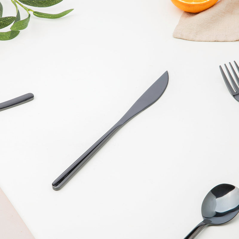Vintage Stainless Steel Cutlery Set Of 4 Black