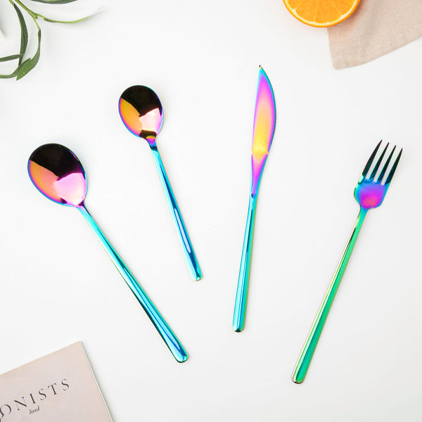 Vintage Stainless Steel Cutlery Set Of 4 Multicolour