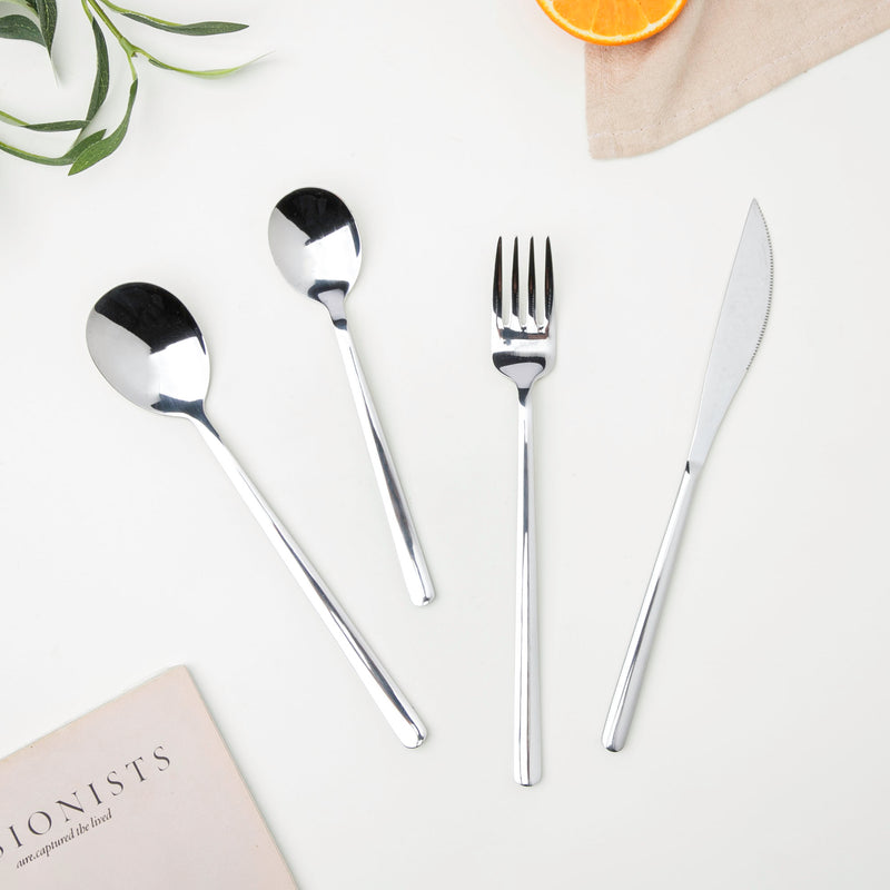 Vintage Stainless Steel Cutlery Set Of 4 Silver