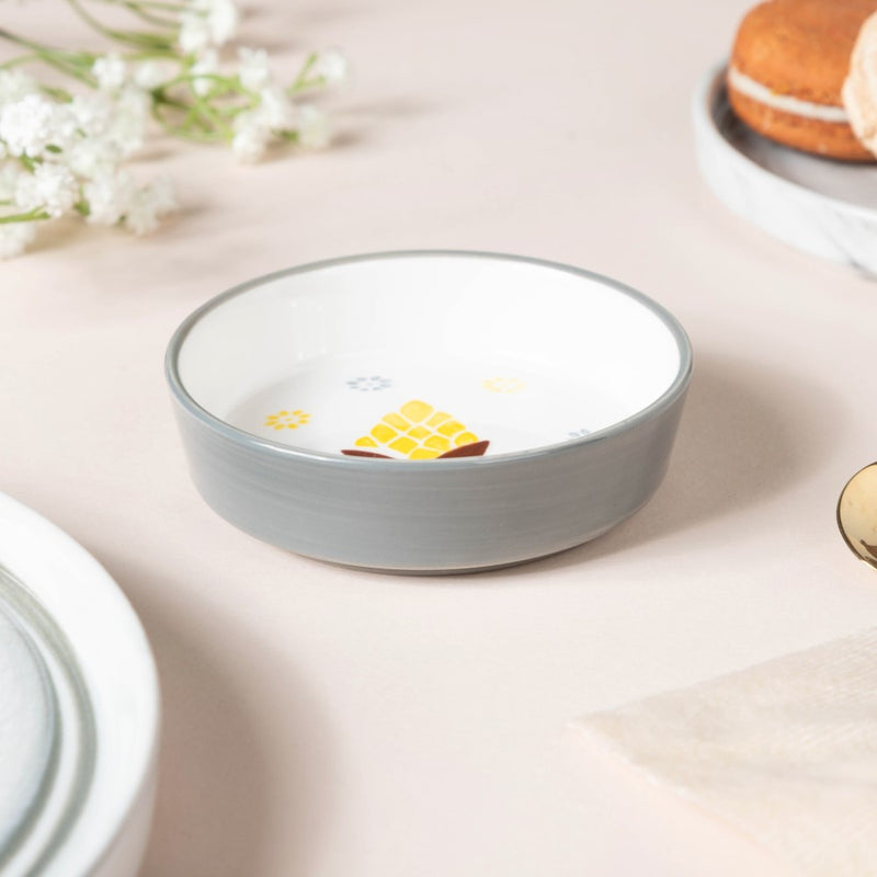 Bloom Dessert Plate Grey - Serving plate, small plate, snacks plates | Plates for dining table & home decor