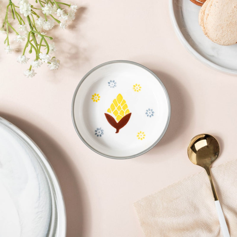 Bloom Dessert Plate Grey - Serving plate, small plate, snacks plates | Plates for dining table & home decor