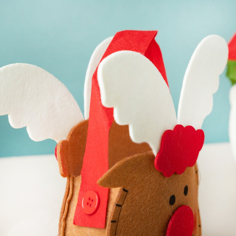 Christmas Reindeer Quirky Gift Bag Brown