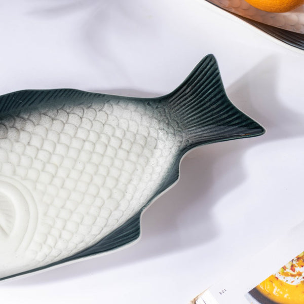 Ombre Fish Ceramic Platter Small