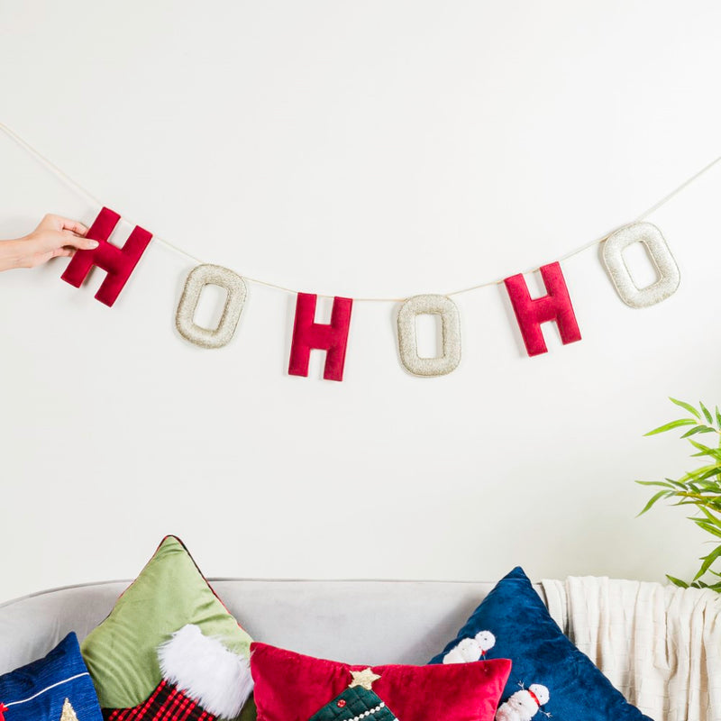 HOHOHO Christmas Bunting 98 Inch - Bunting for wall decoration | Living room decoration items, party decor