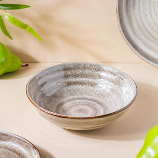 Spiral Handcrafted Serving Bowl Grey 500 ml