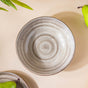 Spiral Handcrafted Serving Bowl Grey 500 ml - Bowl, ceramic bowl, serving bowls, noodle bowl, salad bowls, bowl for snacks, large serving bowl | Bowls for dining table & home decor