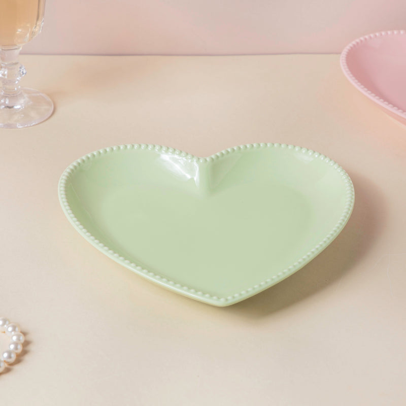 Green Goblet Snack Plate - Serving plate, snack plate, dessert plate | Plates for dining & home decor