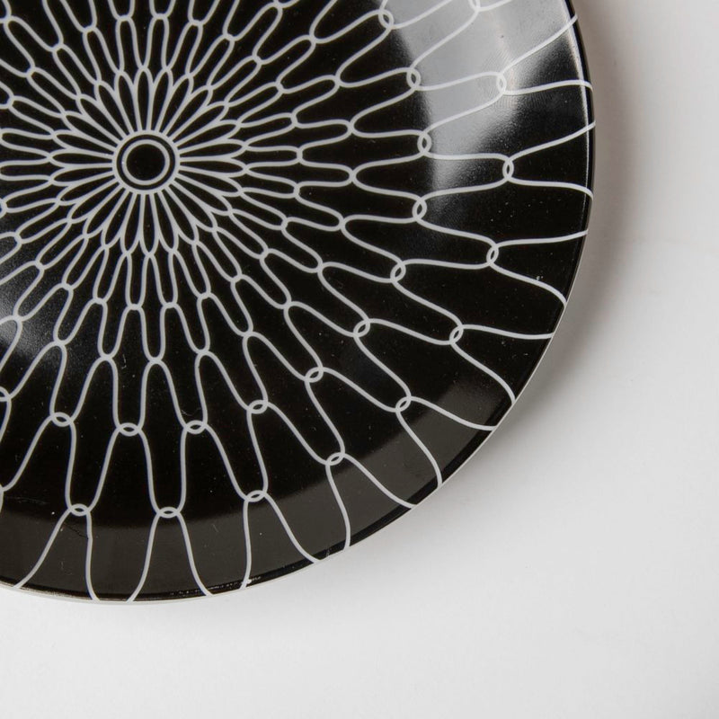 Trellis Gloss Ceramic Dessert Plate Black 6 Inch - Serving plate, small plate, snacks plates | Plates for dining table & home decor