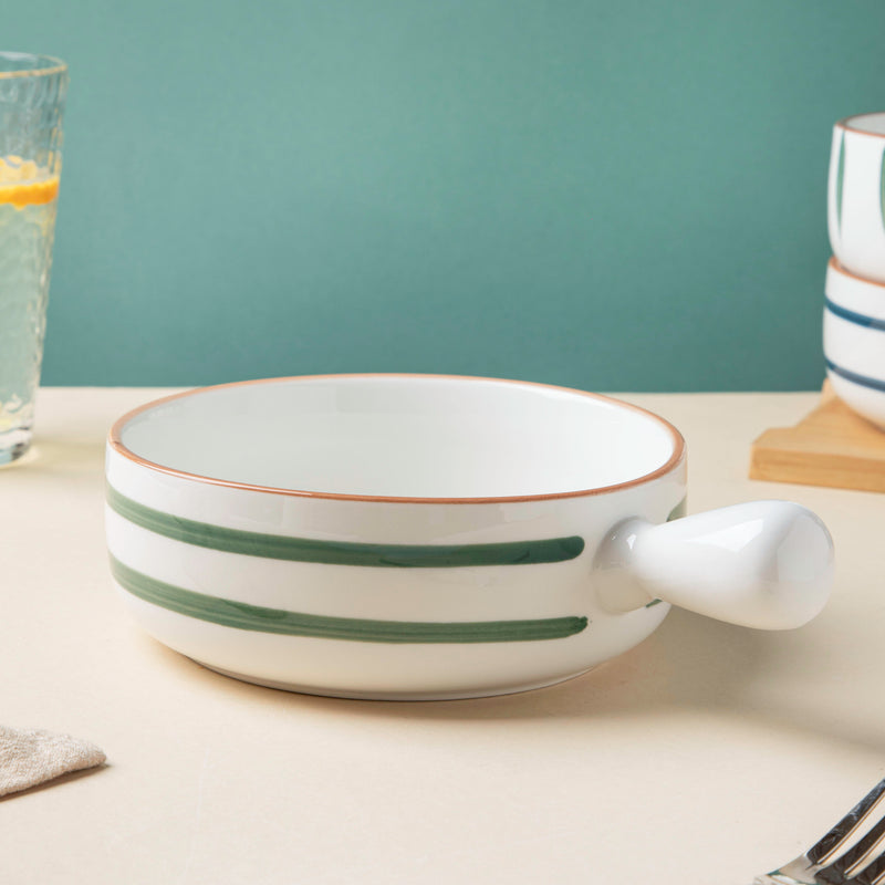 Spiral Green 22 Piece Dinner Set For 6