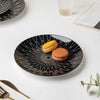 Trellis Gloss Ceramic Snack Plate Black 8 Inch - Serving plate, snack plate, dessert plate | Plates for dining & home decor