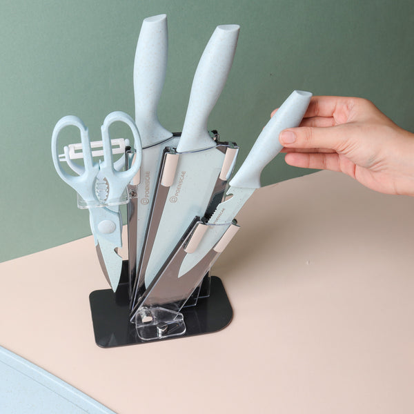 Knife Set With Stand - Kitchen Tool