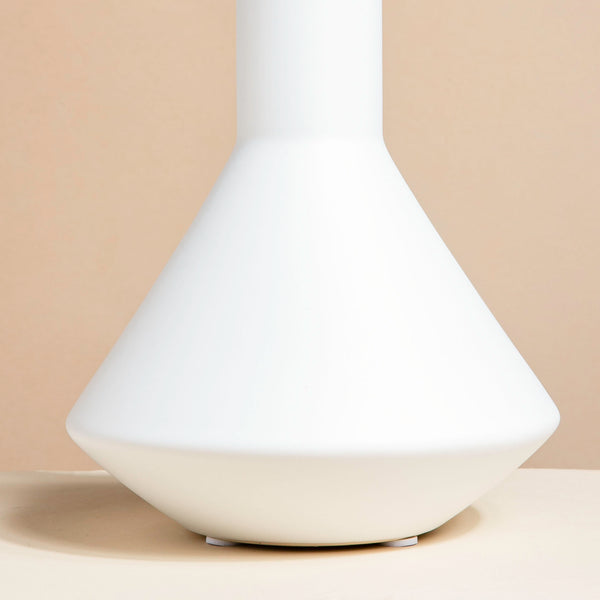 Minimalist Flask Shaped Ceramic Vase White