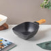 Riona Ceramic Bowl With Wooden Handle Black - Serving bowls, noodle bowl, snack bowl, popcorn bowls | Bowls for dining & home decor