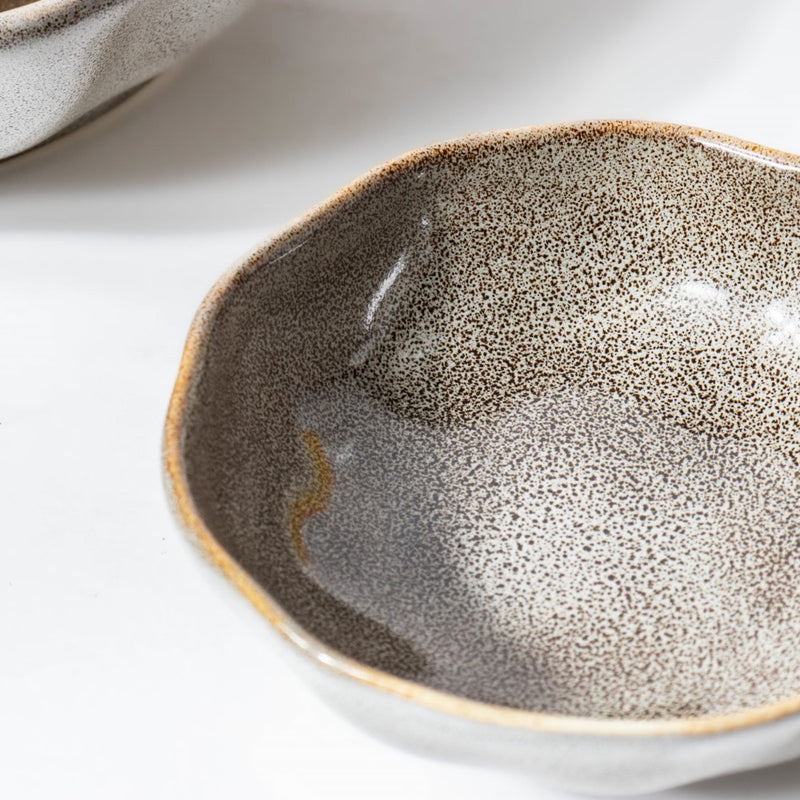 Eclectic Stoneware Dip Bowl Grey 50 ml - Bowl, ceramic bowl, dip bowls, chutney bowl, dip bowls ceramic | Bowls for dining table & home decor 