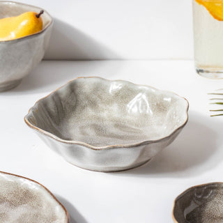 Eclectic Stoneware Snack Dish Grey 450 ml