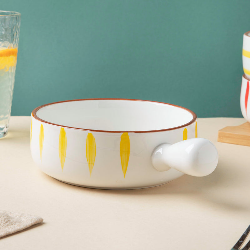 Teardrop Yellow 21 Piece Dinner Set For 6