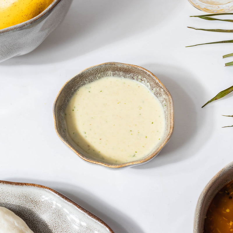 Eclectic Stoneware Dip Bowl Grey 50 ml - Bowl, ceramic bowl, dip bowls, chutney bowl, dip bowls ceramic | Bowls for dining table & home decor 