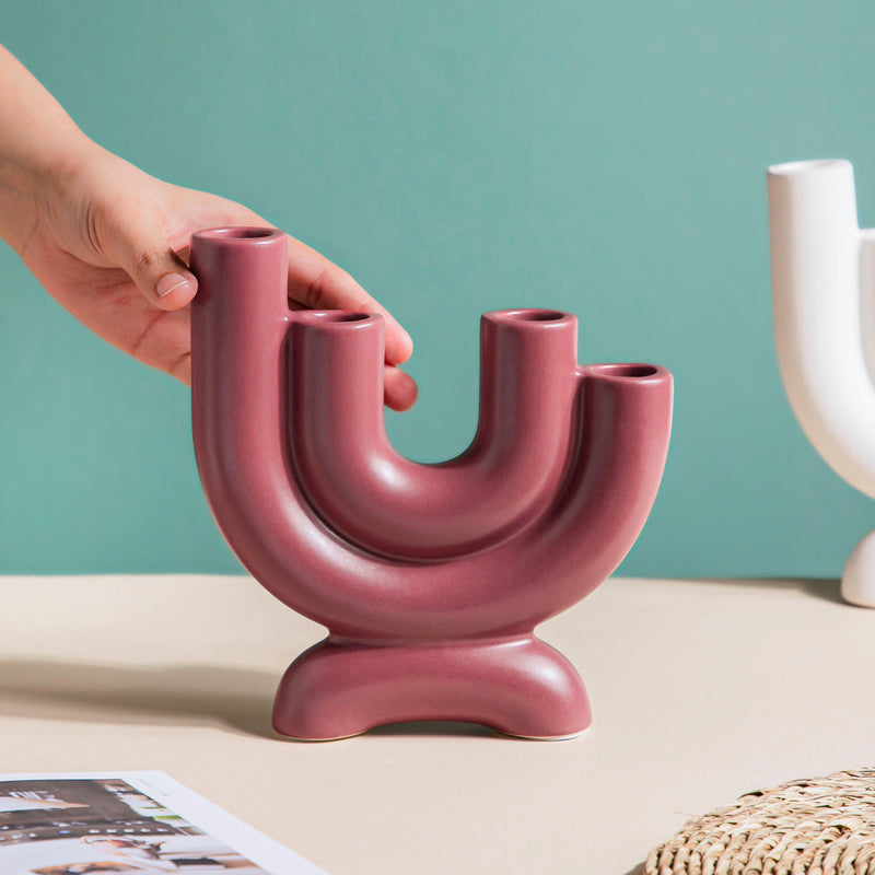 Organ Ceramic 4 Arm Candle Holder - Candle stand | Room decor ideas