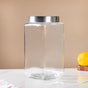 Rectangular Glass Jar With Lid 2 Litre Set Of 2