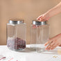 Rectangular Glass Jar With Lid 2 Litre Set Of 2