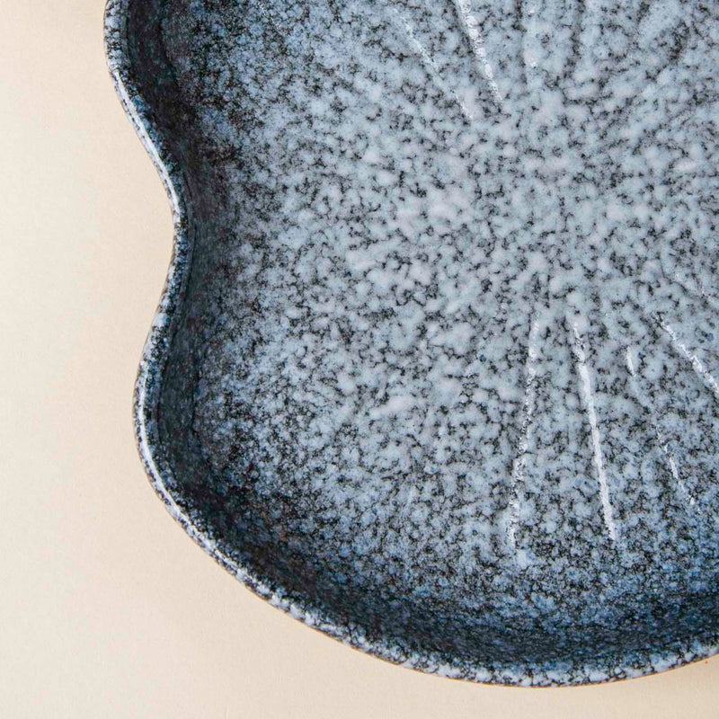 Pebble Glazed Leaf Dessert Plate Blue - Serving plate, small plate, snacks plates | Plates for dining table & home decor
