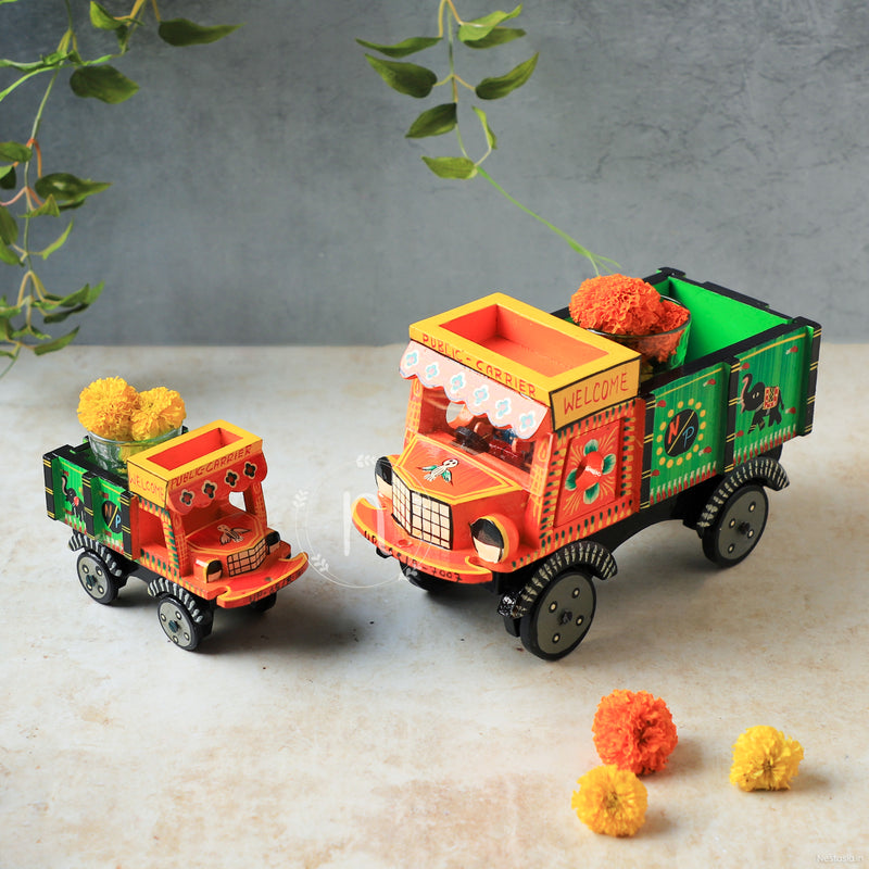Wooden Truck - Showpiece | Home decor item | Room decoration item