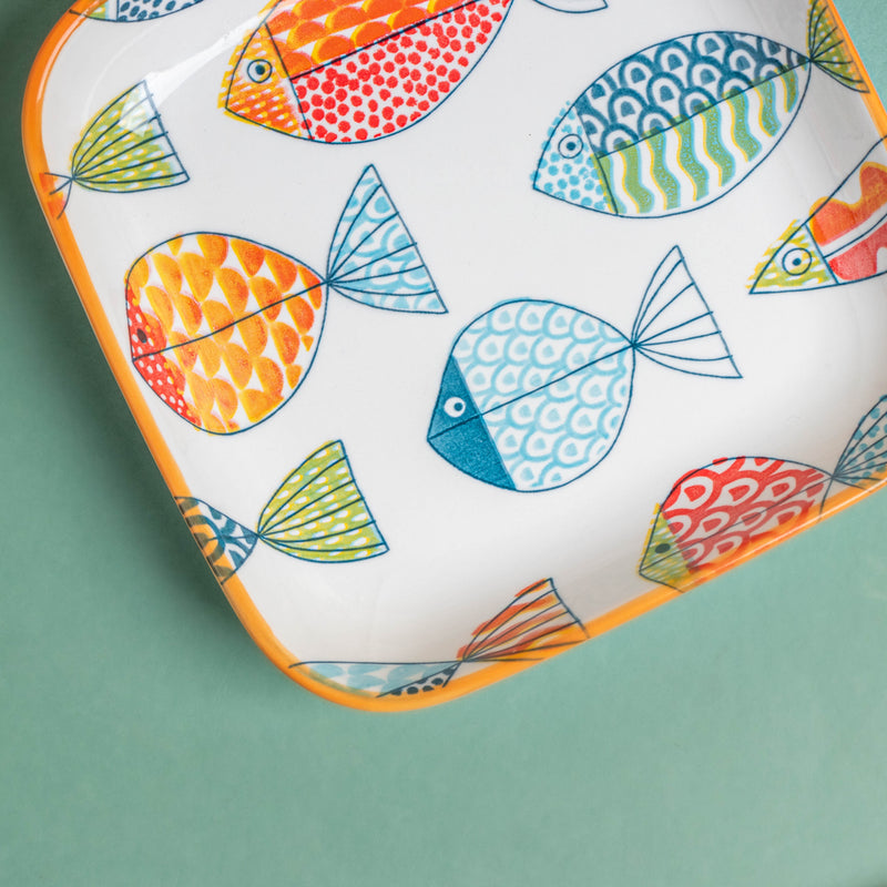 Ukiyo Ceramic Baking Plate With Handle - Ceramic platter, serving platter, fruit platter | Plates for dining table & home decor