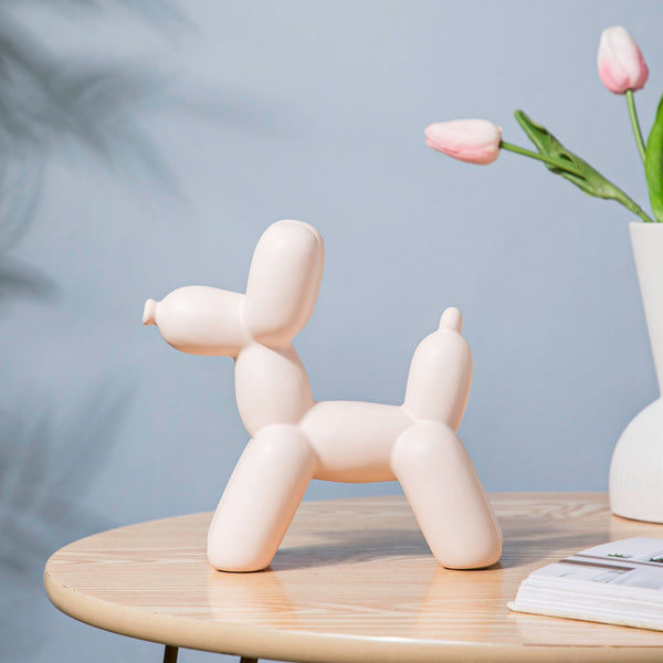 Balloon Dog Ceramic Showpiece Off White - Showpiece | Home decor item | Room decoration item