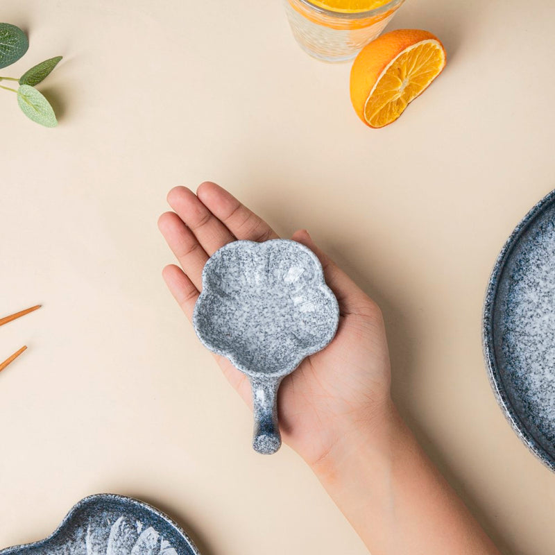 Pebble Glazed Dip Bowl With Chopsticks Rest - Bowl, ceramic bowl, dip bowls, chutney bowl, dip bowls ceramic | Bowls for dining table & home decor 