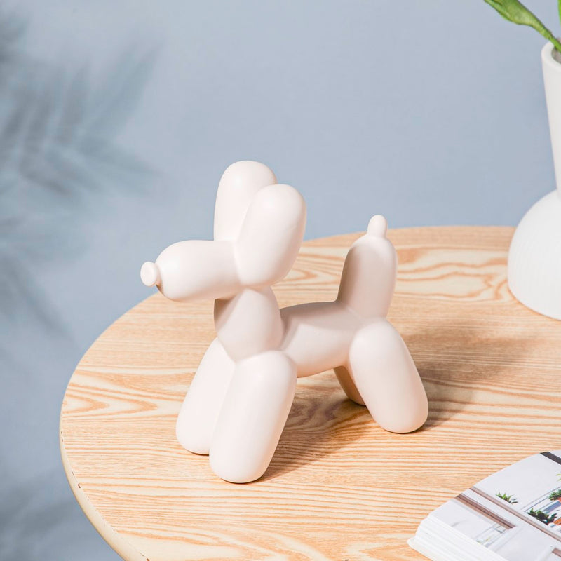 Balloon Dog Ceramic Showpiece Off White - Showpiece | Home decor item | Room decoration item