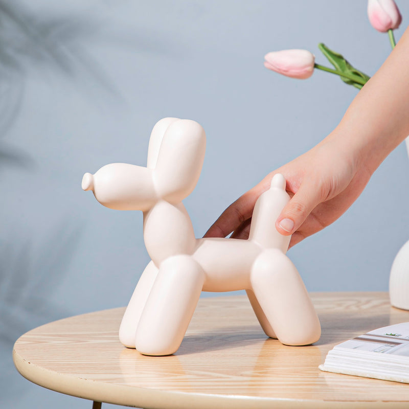 Balloon Dog Ceramic Showpiece Off White - Showpiece | Home decor item | Room decoration item