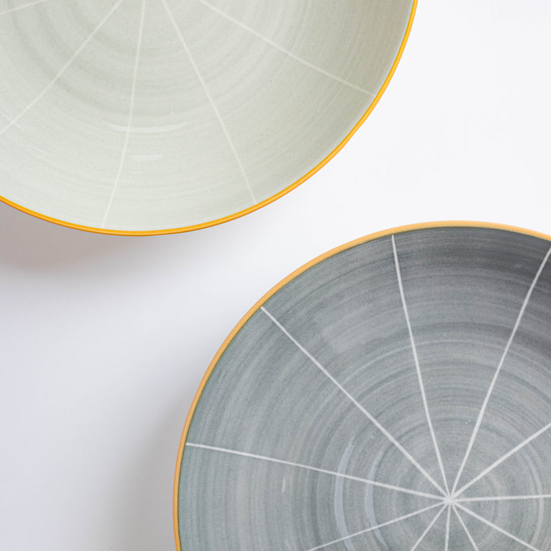 Willow Light Grey Snack Plate 8 inch - Serving plate, snack plate, dessert plate | Plates for dining & home decor