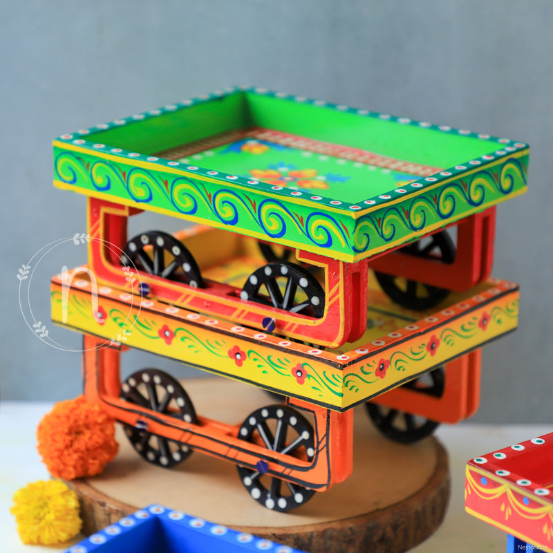 Wooden Cart - Showpiece | Home decor item | Room decoration item