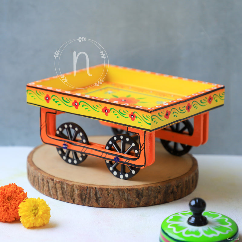 Wooden Cart - Showpiece | Home decor item | Room decoration item
