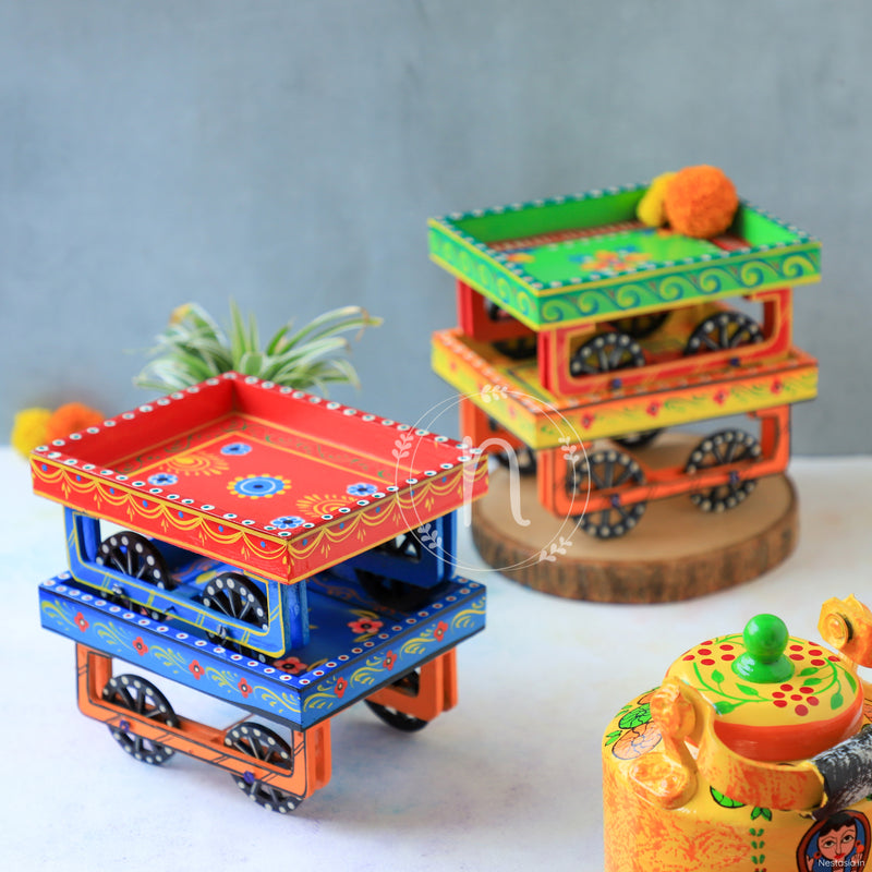 Wooden Cart - Showpiece | Home decor item | Room decoration item