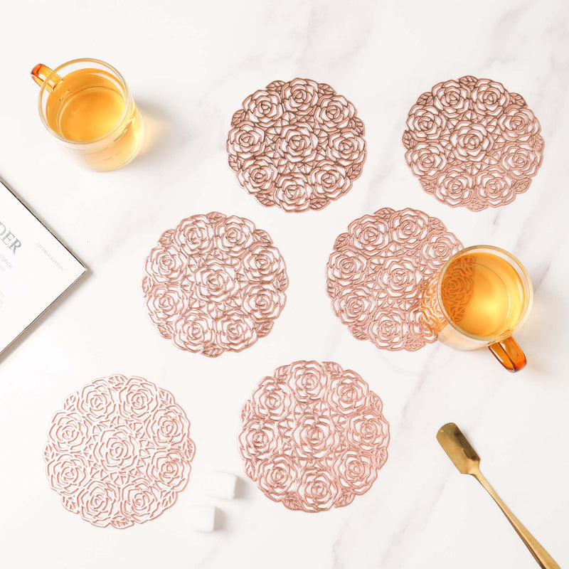 Rose Coaster Set of 6
