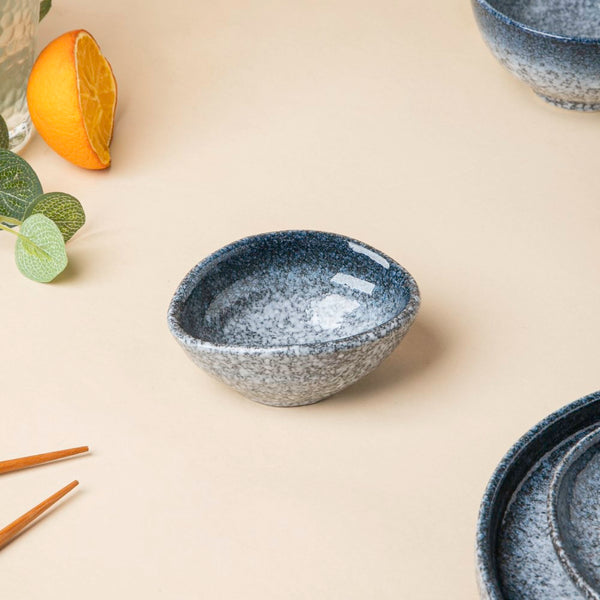 Pebble Glazed Dip Bowl Blue Grey 50ml