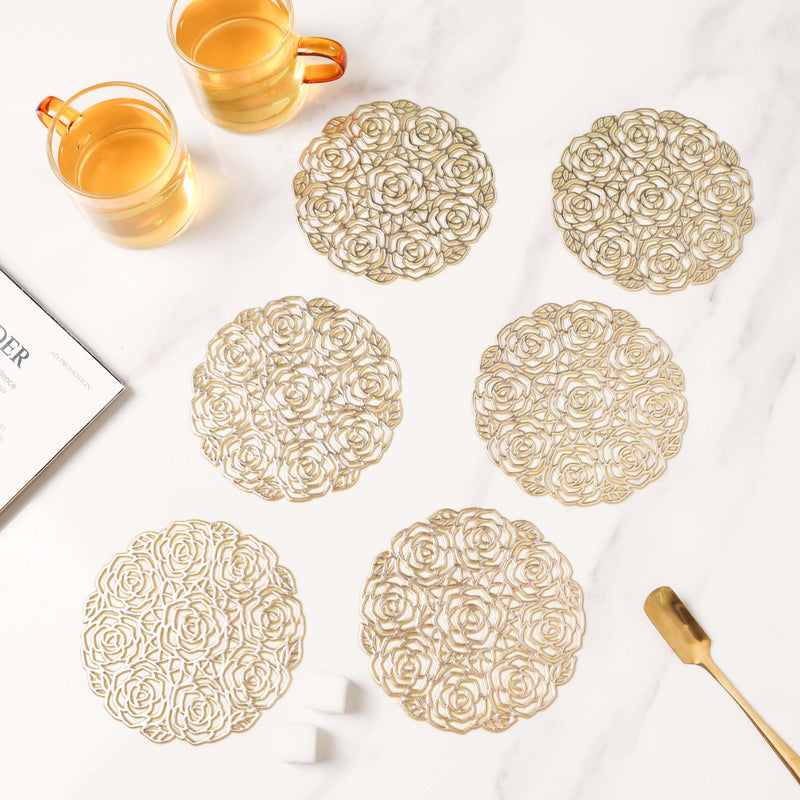 Rose Coaster Set of 6