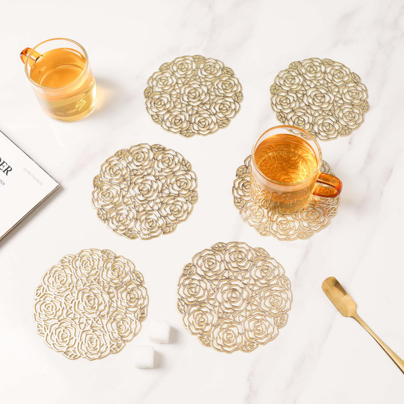 Rose Coaster Set of 6