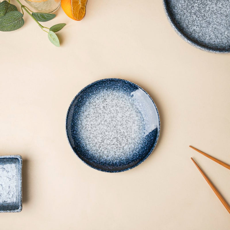 Pebble Glazed Small Plate Blue Grey 6 Inch - Serving plate, small plate, snacks plates | Plates for dining table & home decor