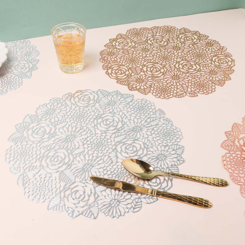 Rose Design Table Mat Set of 2