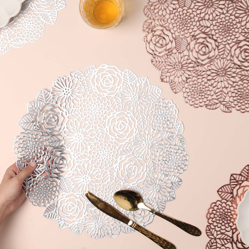 Rose Design Table Mat Set of 2