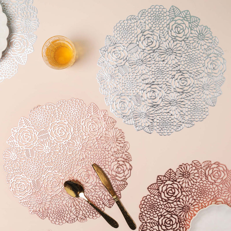 Rose Design Table Mat Set of 2