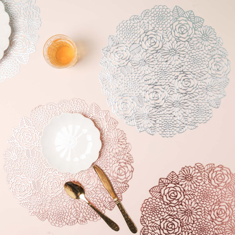 Rose Design Table Mat Set of 2