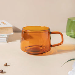 Borosilicate Glass Cup Amber- Tea cup, coffee cup, cup for tea | Cups and Mugs for Office Table & Home Decoration