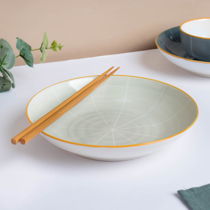 Willow Light Grey Snack Plate 8 inch - Serving plate, snack plate, dessert plate | Plates for dining & home decor